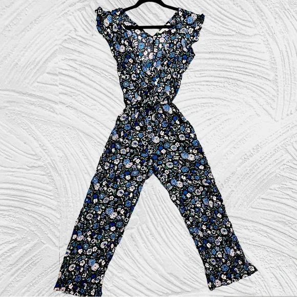 LOFT Floral Jumpsuit - Picture 2 of 5